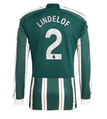 Manchester United Victor Lindelof #2 Replica Away Stadium Shirt 2023-24 Long Sleeve